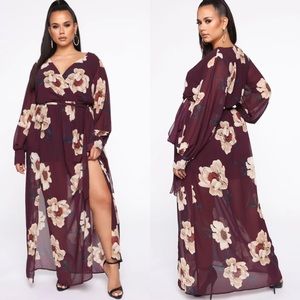 Fashion Nova Park Avenue Maxi Dress - Plum